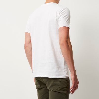 White camouflage print t-shirt